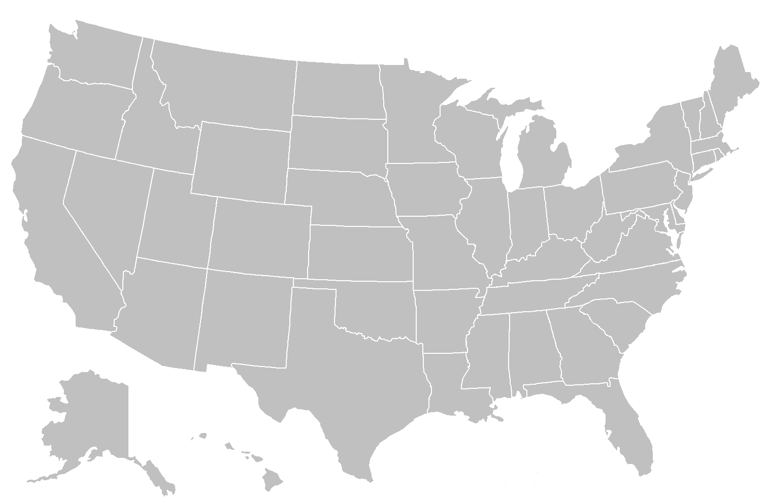 USA Blank Map